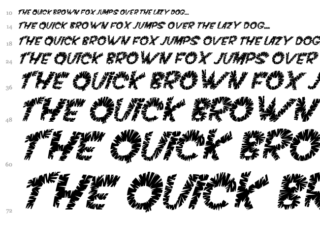 VTC Scream it Loud font waterfall